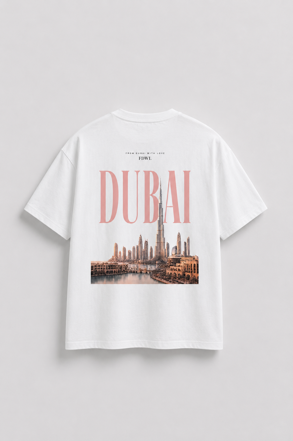 Oversize T-shirt white "Burj Khalifa"