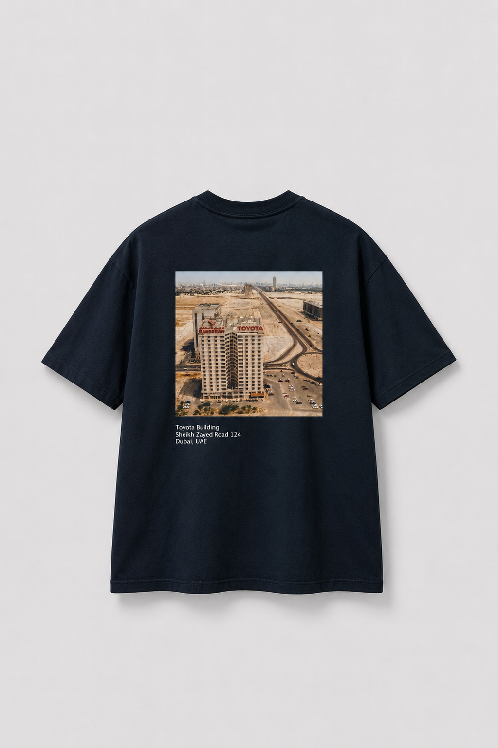 Oversize T-shirt black "Toyota Building"